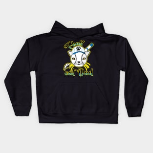 T-Ball Cat Dad Kids Hoodie